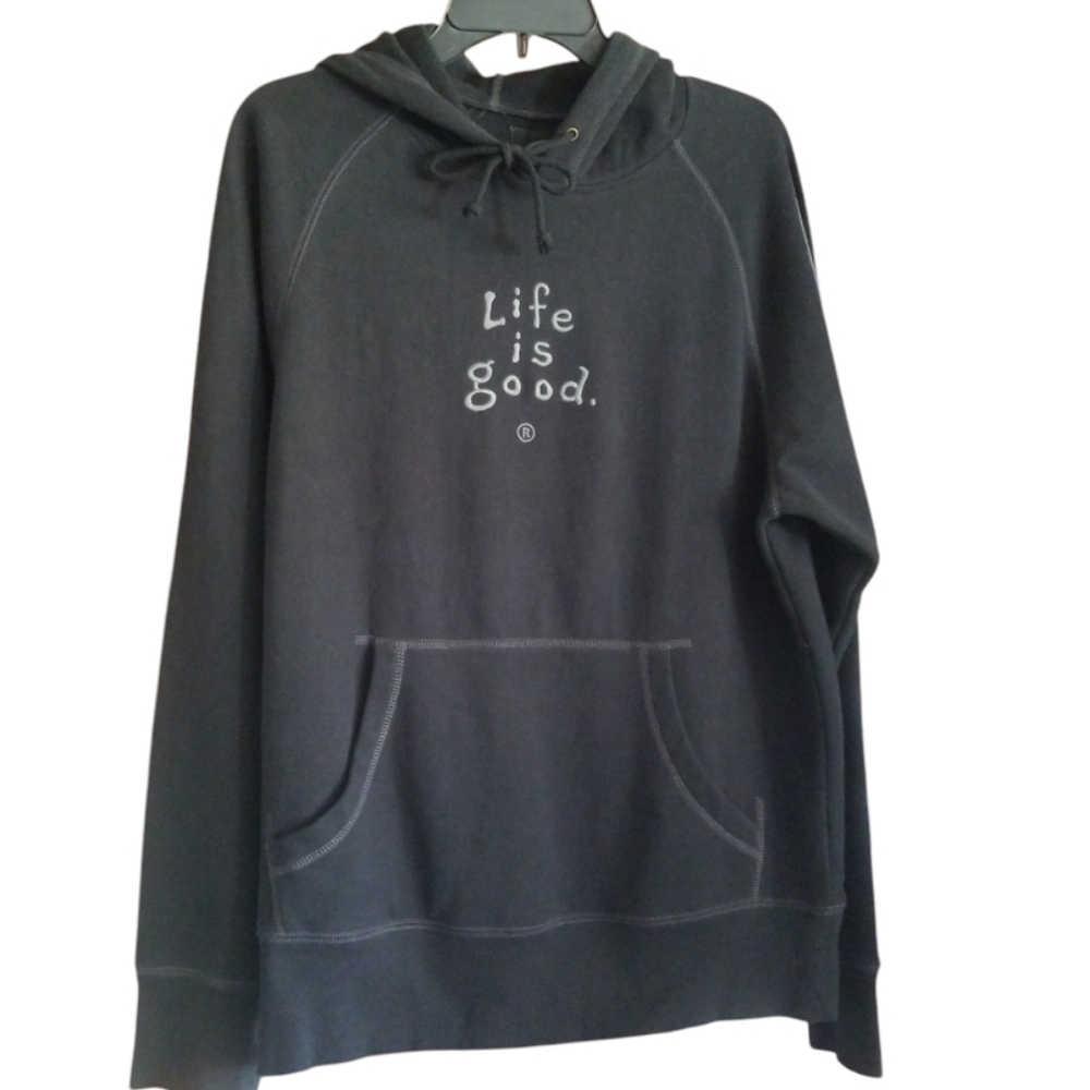 Life Is Good Men's Black Hoodie